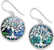SAMUEL B. Sterling Silver Tree of Life Drop Earrings