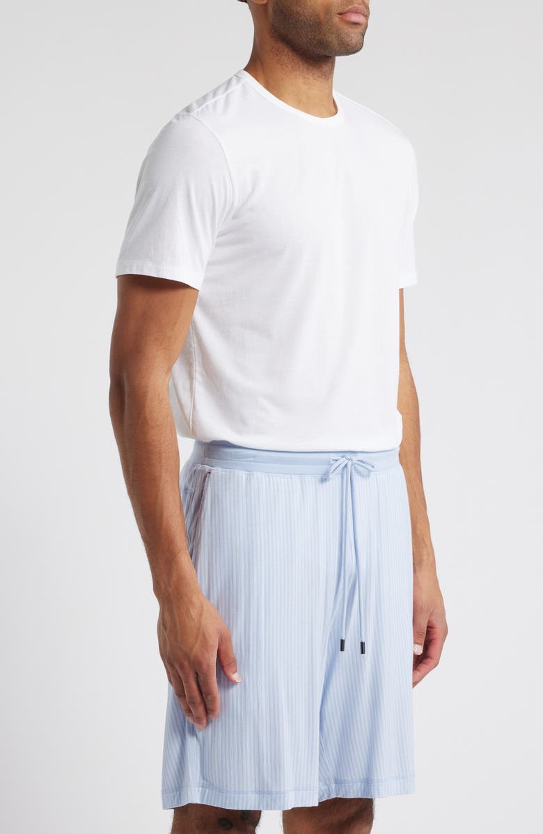 Daniel Buchler Pinstripe Pajama Shorts, Alternate, color,