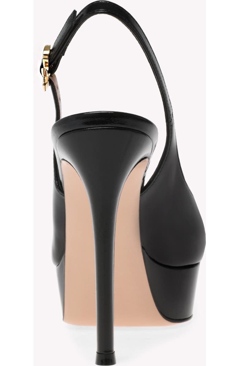 Gianvito Rossi Dasha Sling Slingback, Alternate, color, Black Nappa