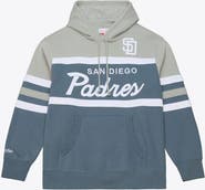 Mitchell & Ness Men's Mitchell & Ness  Gray San Diego Padres Cooperstown Collection Thunderstorm Head Coach Hoodie