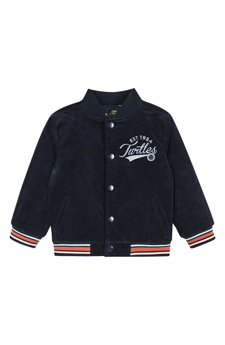 Andy & Evan x Teenage Mutant Ninja Turtles<sup>®</sup> Kids' Reversible Varsity Jacket, Main, color,