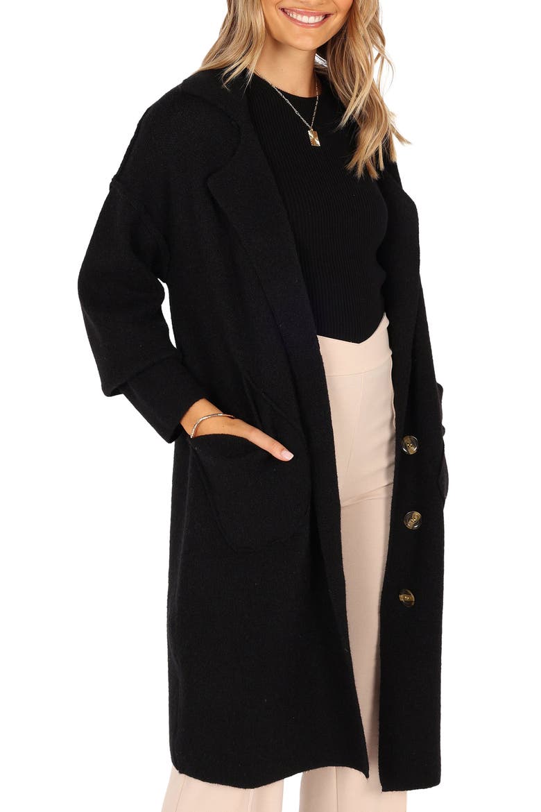 Ivy Coatigan Sweater, Alternate, color, BLACK