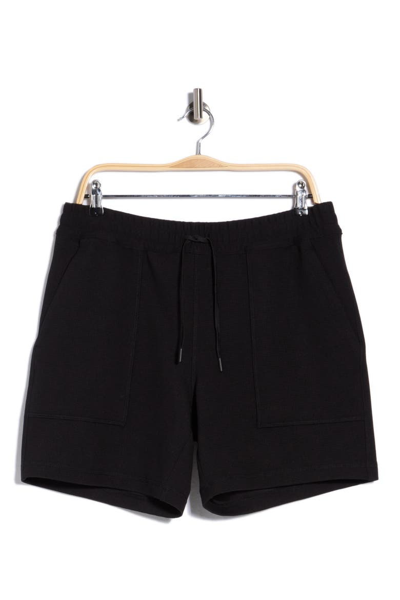 Waffle Stitch 7-Inch Shorts, Alternate, color, BLACK