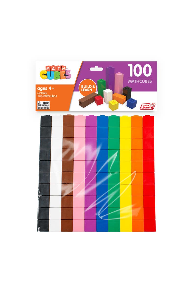 Junior Learning Pack Of 100 Multicolored Mathcubes, Main, color, Multicolored