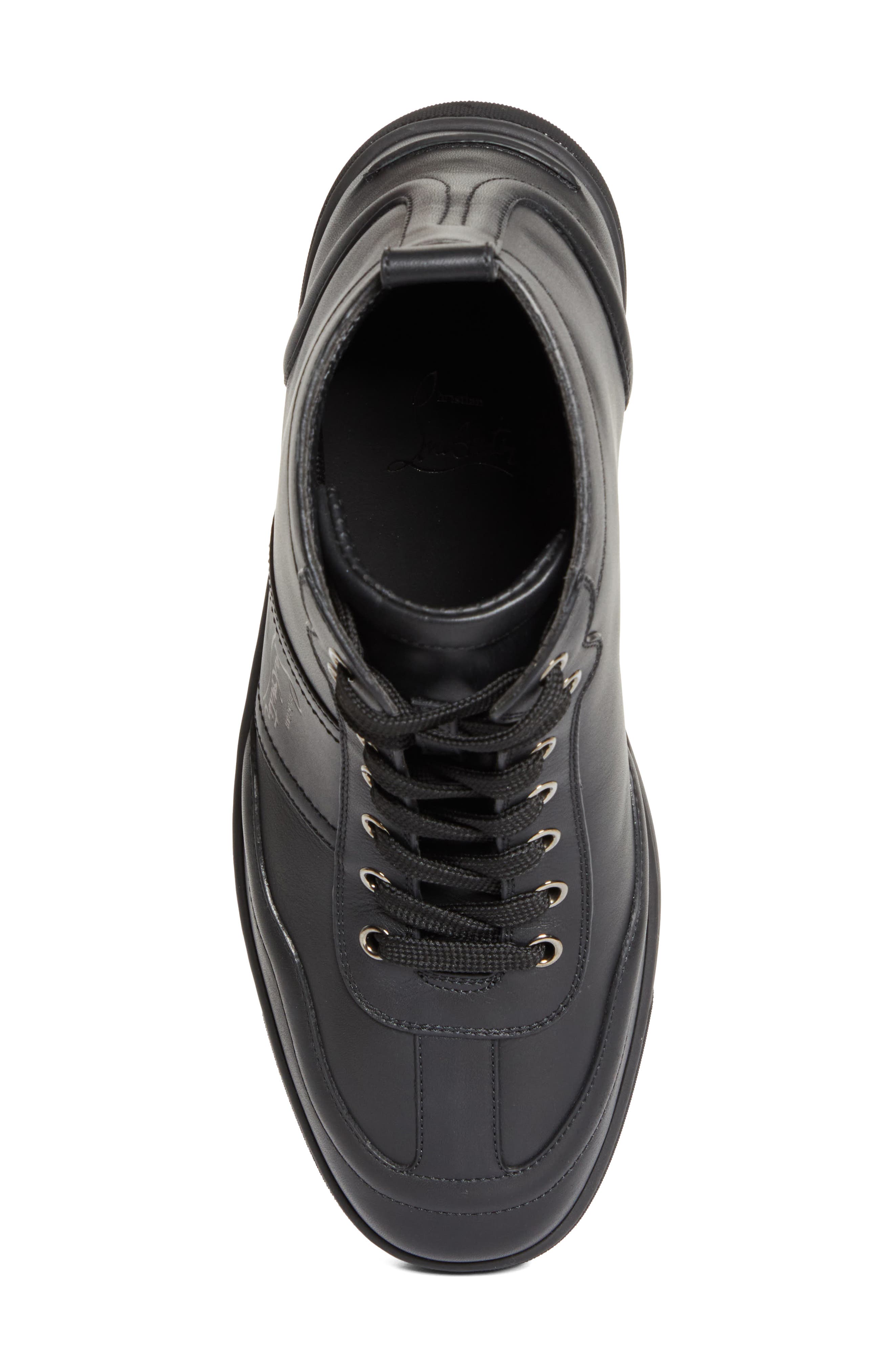 Christian Louboutin Retero High Top Sneaker, Alternate, color, Bk01-Black