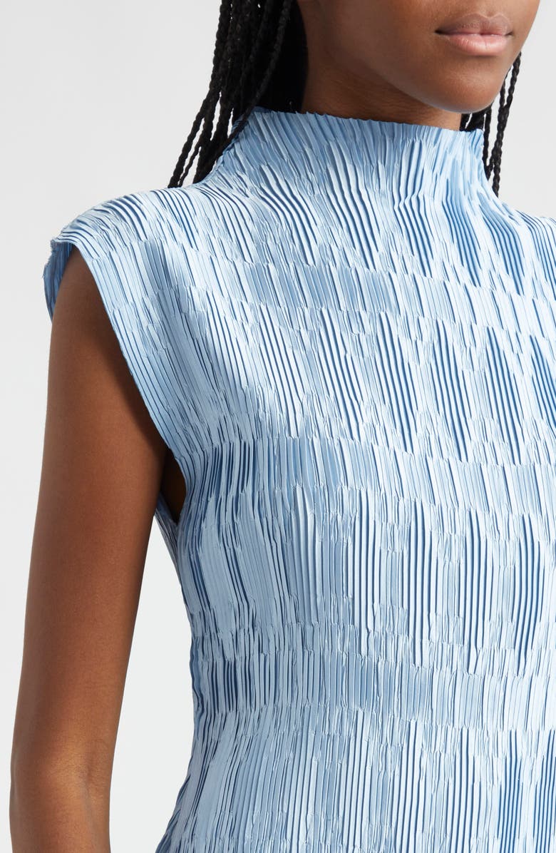 Veronica Beard Foxe Textured Top, Alternate, color, Blue Sky