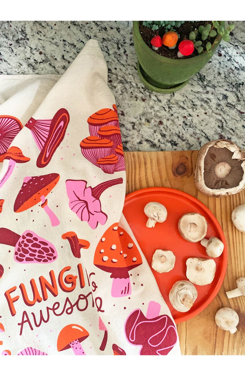 The Neighborgoods Mushroom Dish Towel + Sponge Cloth Gift Set, Alternate, color, Red