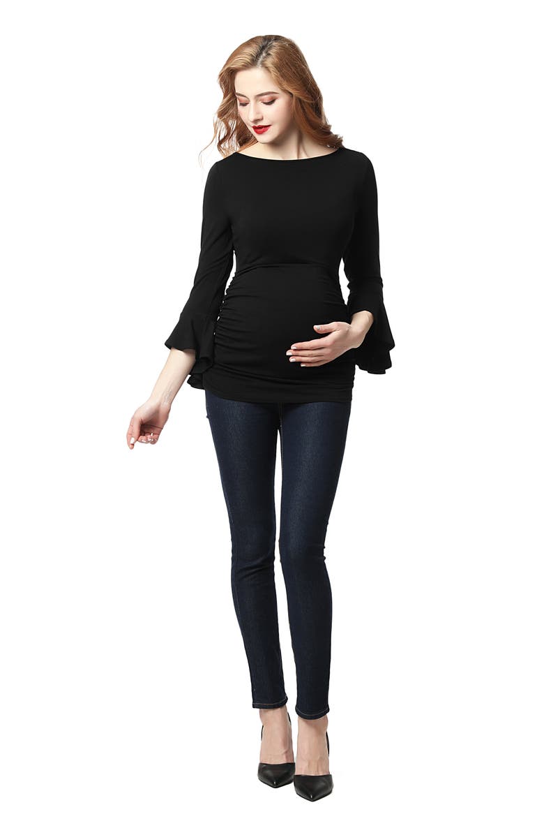 Kimi and Kai Andrea Ruched Maternity Top, Alternate, color,