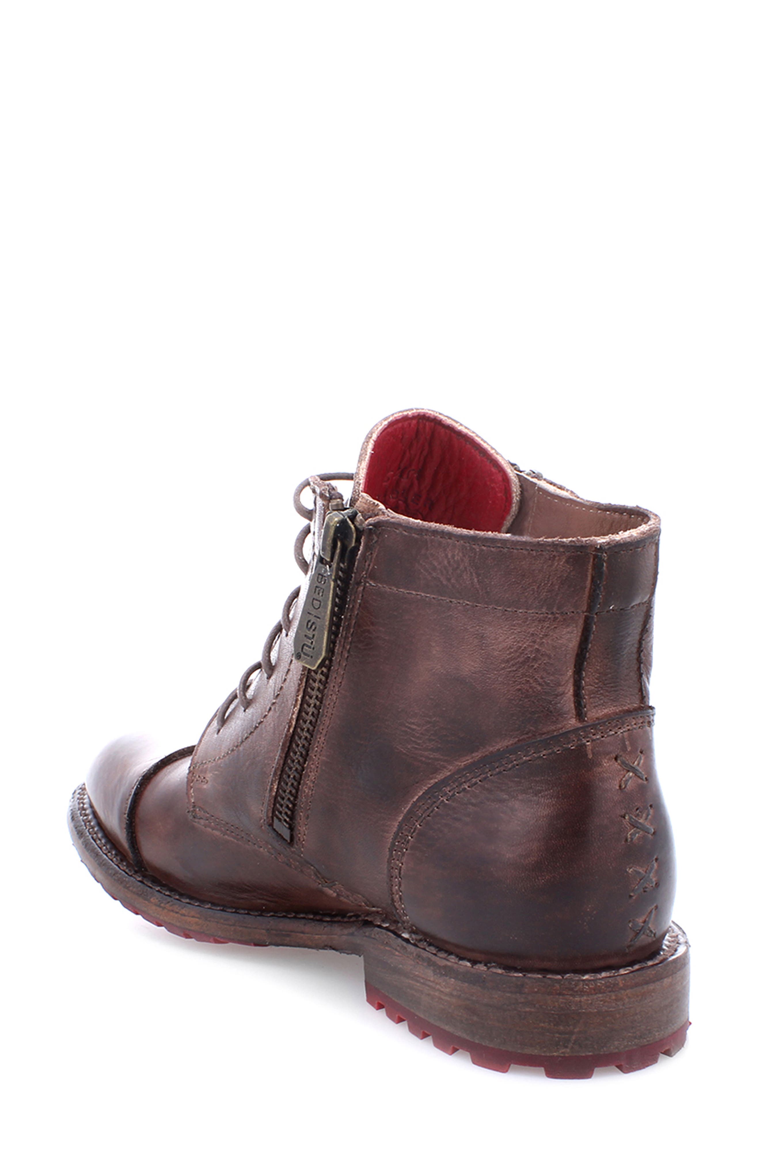 Bonnie Zip Bootie, Alternate, color, TEAK RUSTIC