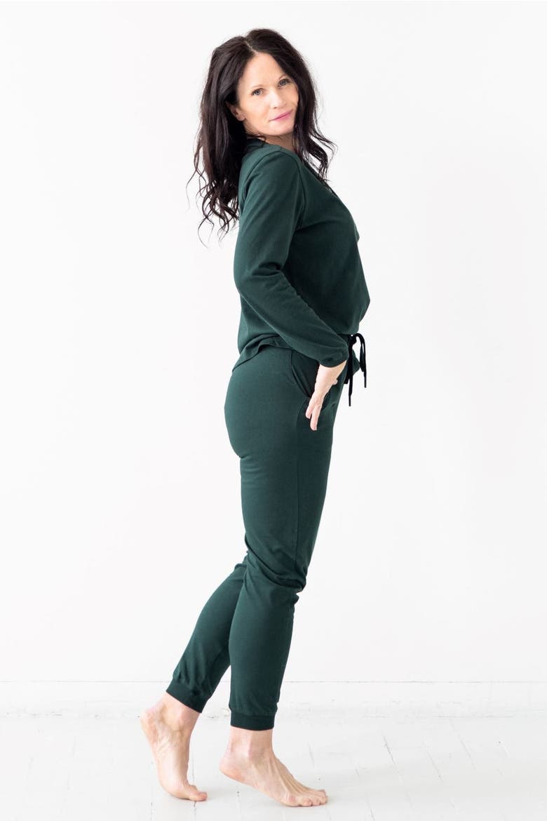 Brushed Pima Cotton Henley, Alternate, color, Dark Green