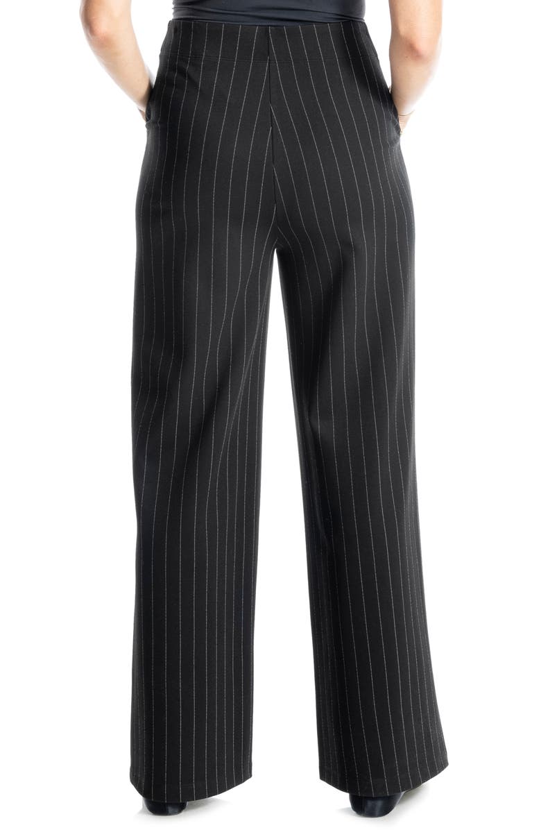 MAX STUDIO Pinstripe Double Knit Sailor Pants, Alternate, color,