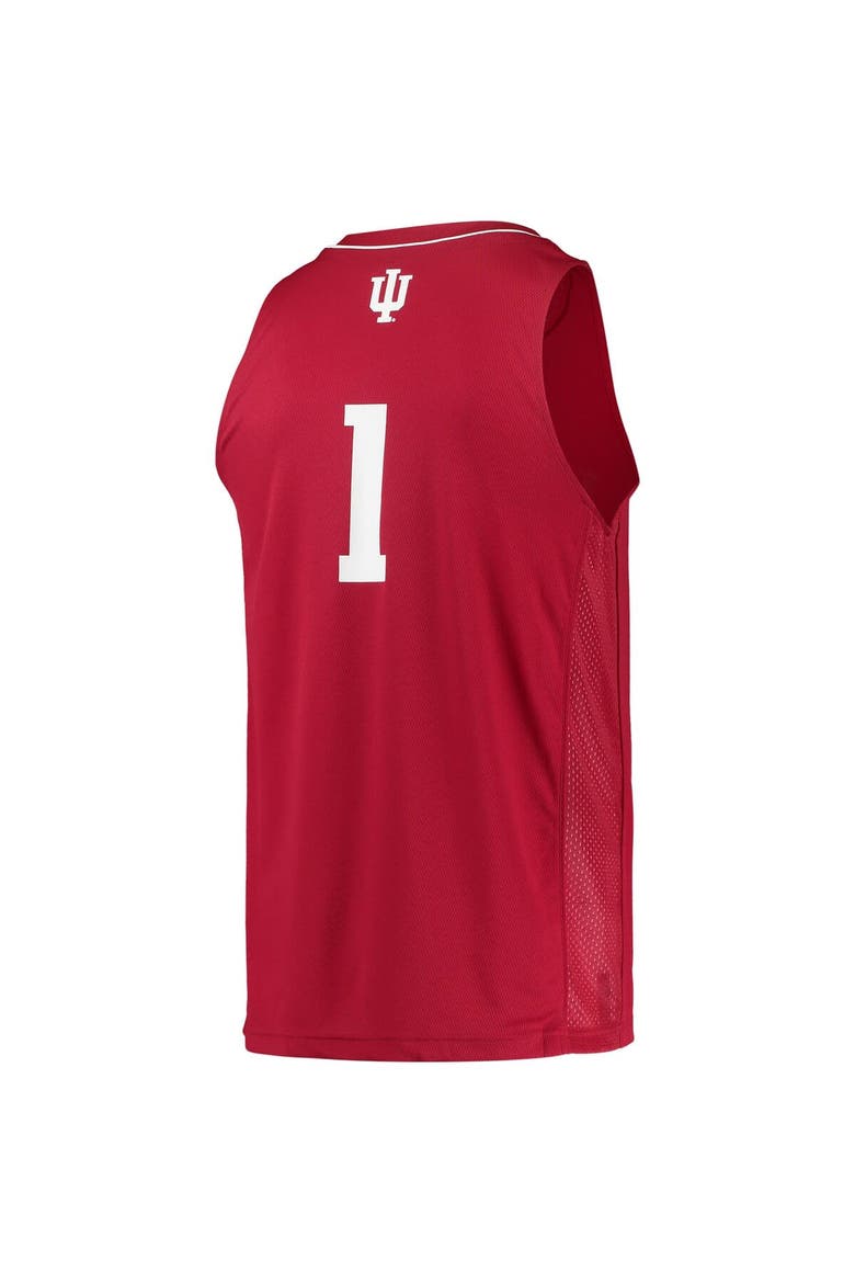 Men's adidas #1 Crimson Indiana Hoosiers Team Swingman Basketball Jersey, Alternate, color, Crimson