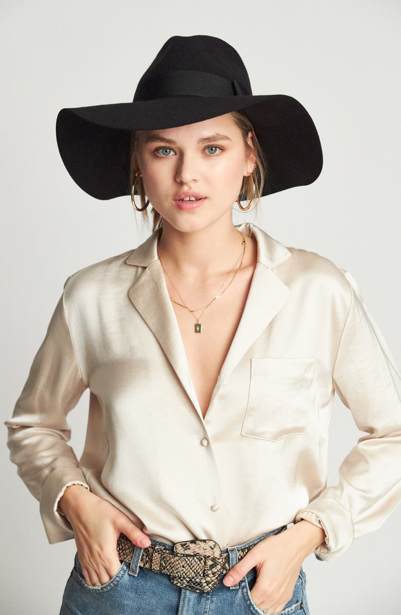 Brixton 'Piper' Floppy Wool Hat, Alternate, color, 