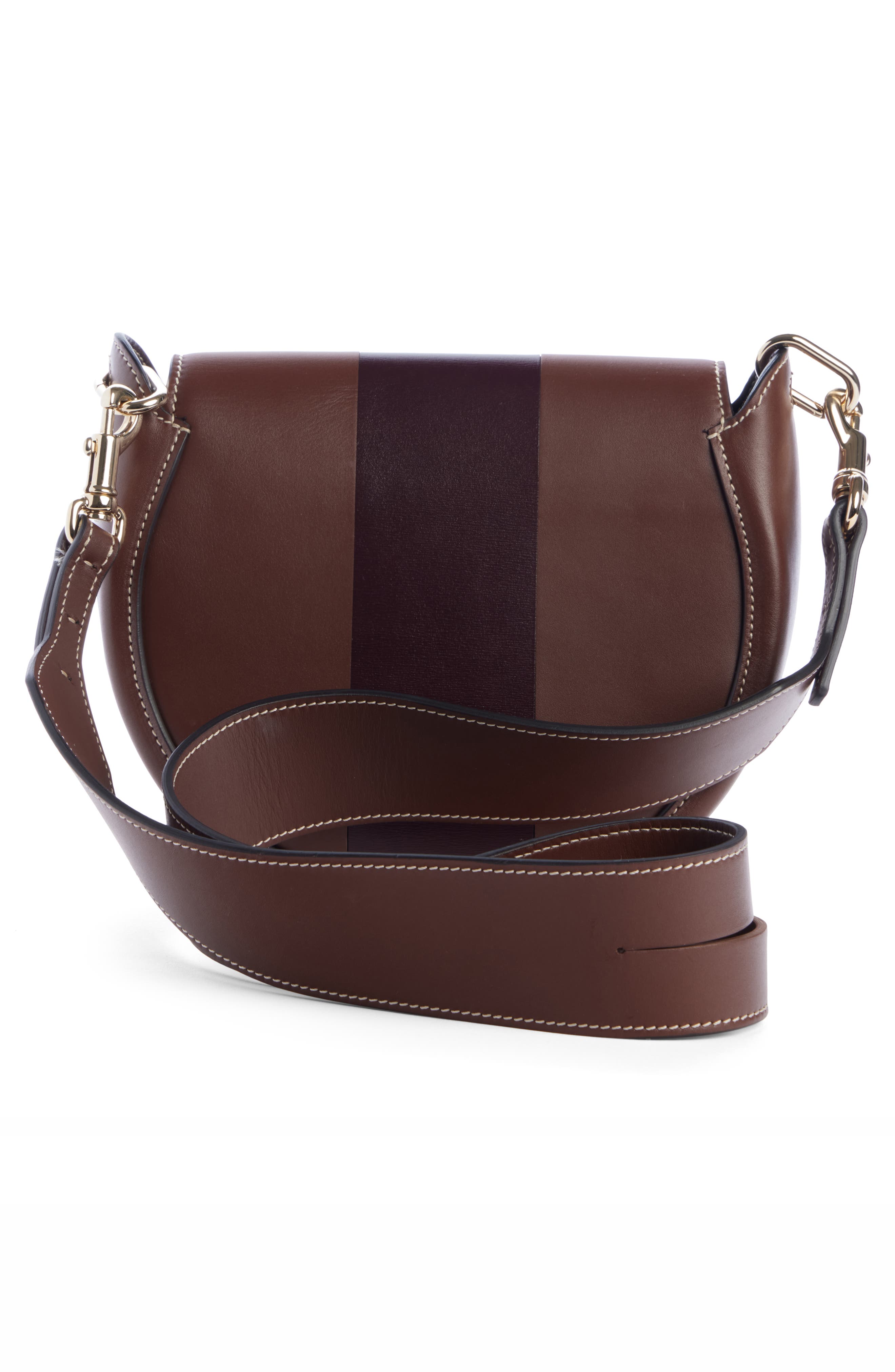 Chloé Small Arlene Leather Crossbody Saddle Bag, Alternate, color, 