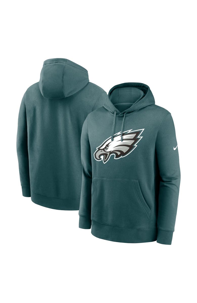 Nike Men's Nike Midnight Green Philadelphia Eagles Club Logo Pullover Hoodie, Main, color, Green
