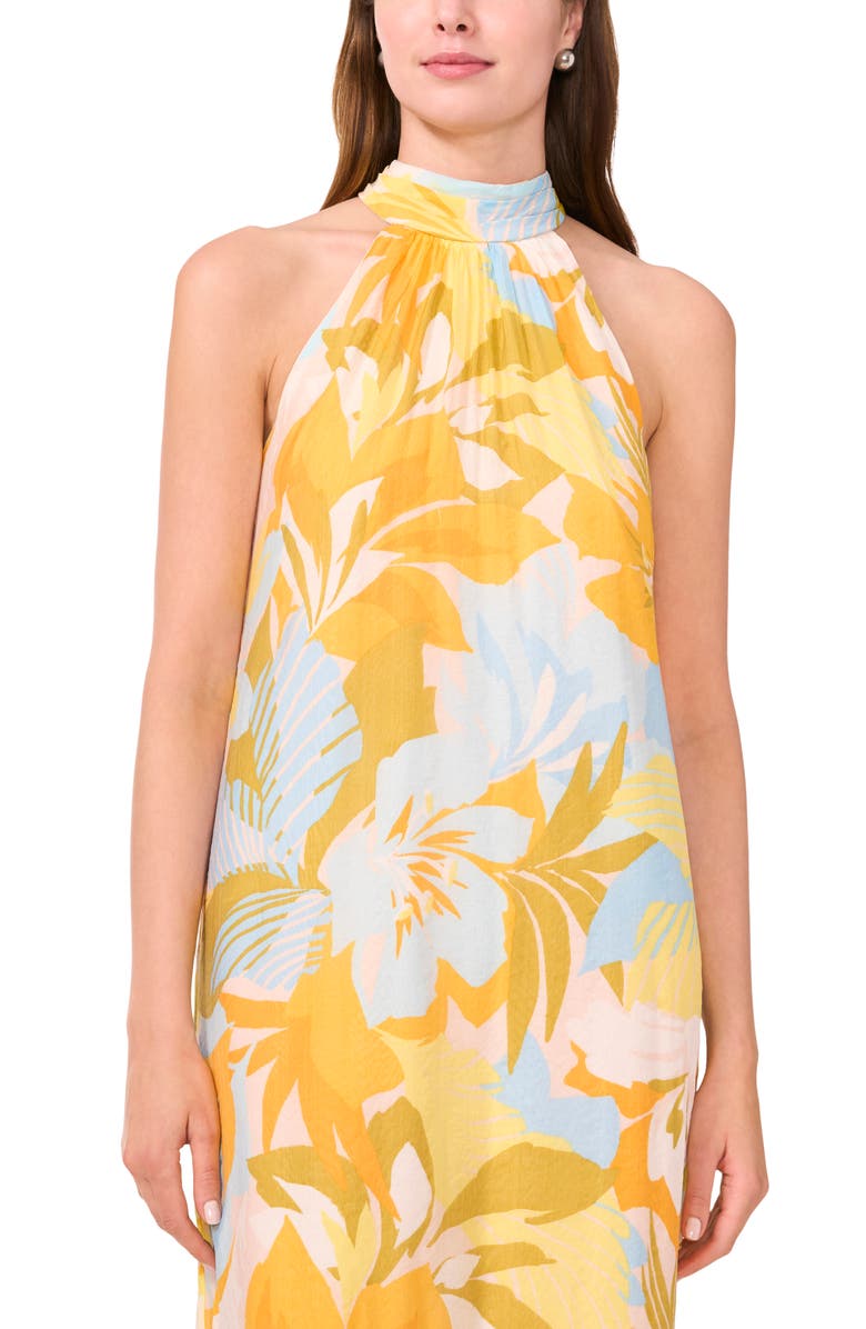 Halogen<sup>®</sup> Floral Maxi Dress, Alternate, color, Airy Blue