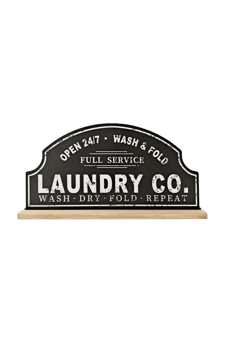 Laundry Table Decor, Main, color, Black