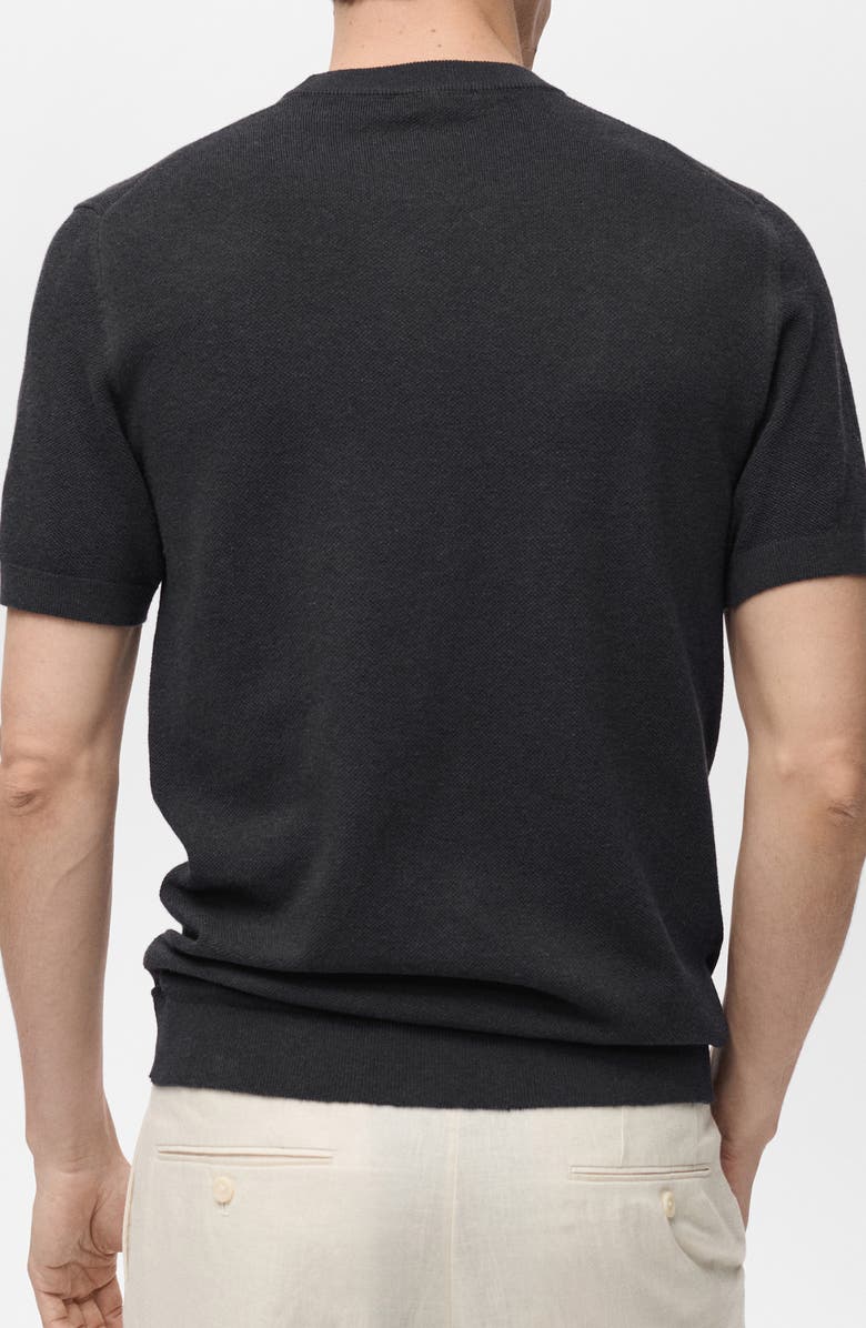 MANGO Short Sleeve Crewneck Sweater, Alternate, color,