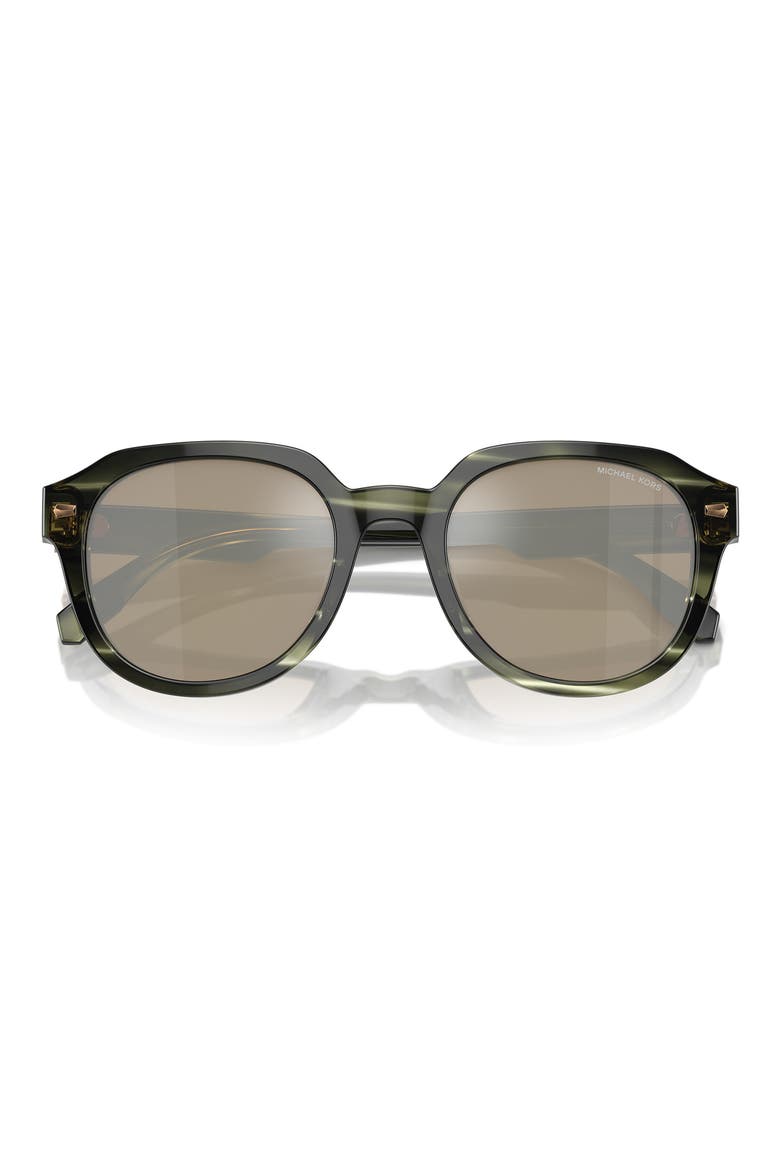 Eger 52mm Round Sunglasses, Alternate, color, OLIVE