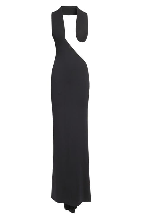 Asymmetric Jersey Gown