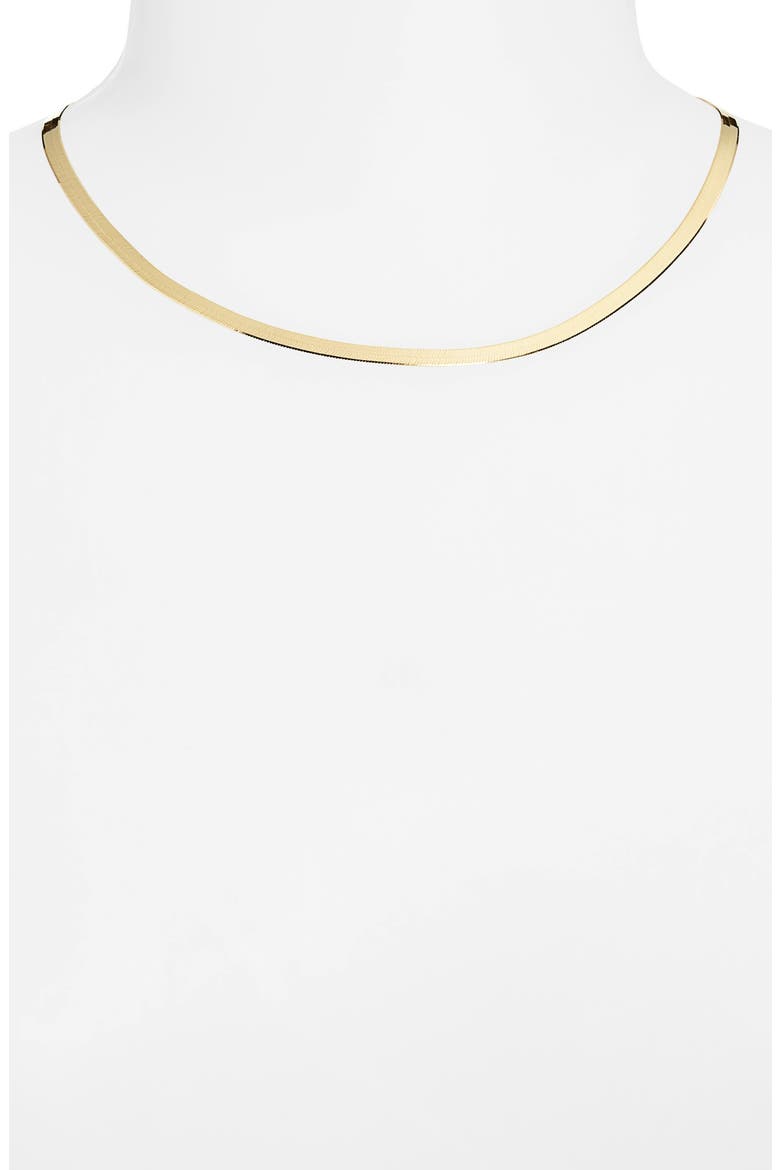 14K Gold Herringbone Necklace (Nordstrom Exclusive), Alternate, color, 14K YELLOW GOLD