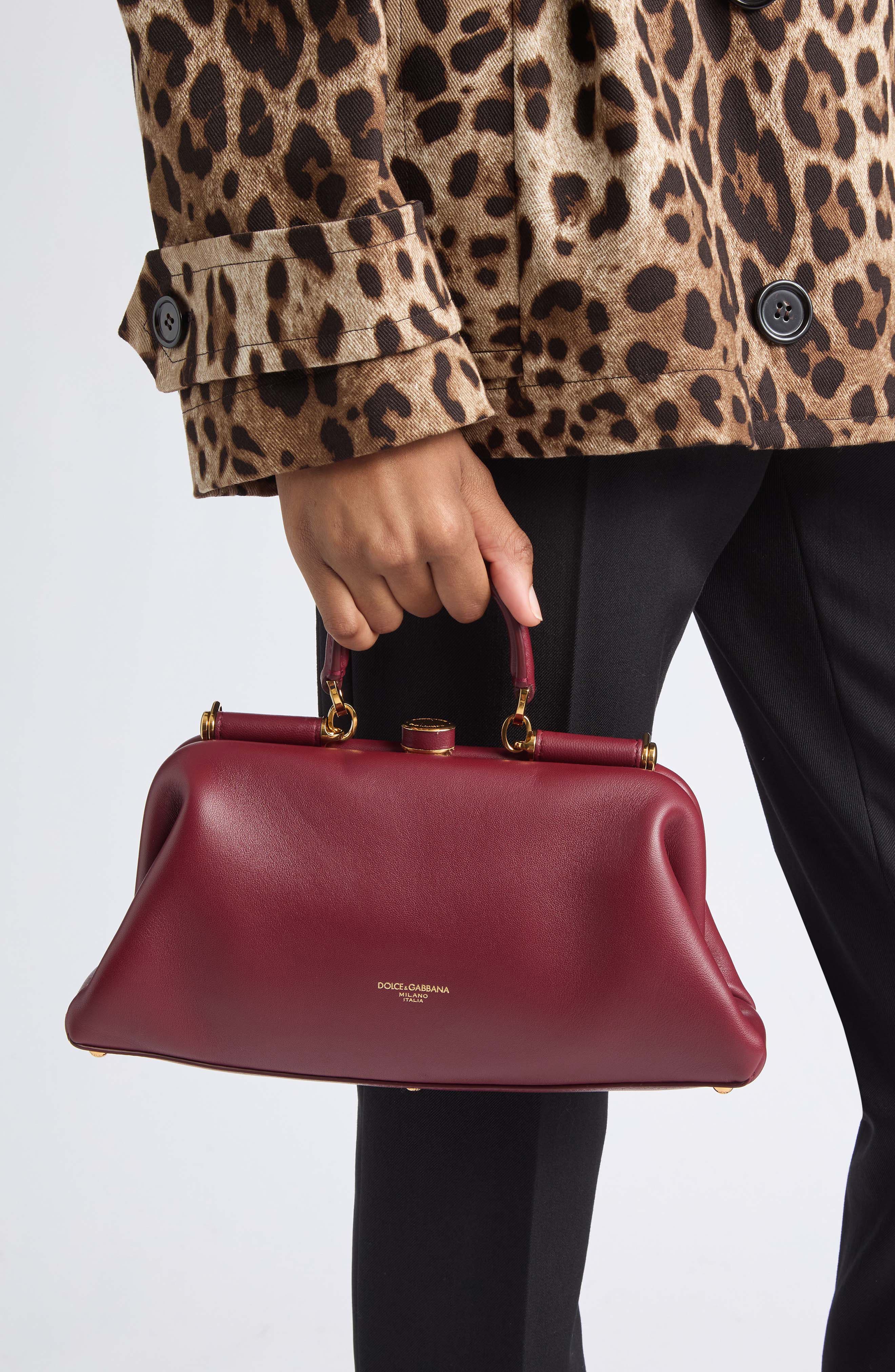 Nappa Leather Handbag, Alternate, color, TONO VINO