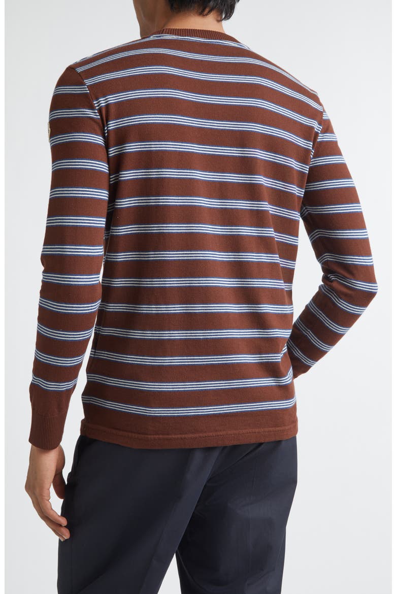 Stripe Long Sleeve T-Shirt, Alternate, color, BROWN