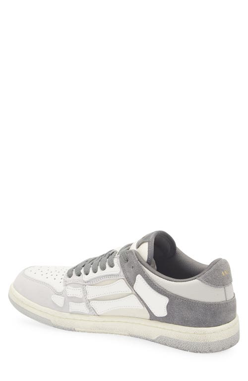 Amiri Distressed Skel Low Top Sneaker In Gray