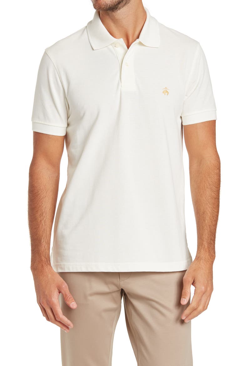Solid Piqué Slim Fit Polo, Main, color, WHITE