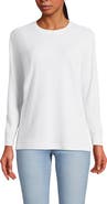 Lands' End Long Sleeve Cotton Interlock Crew T-Shirt