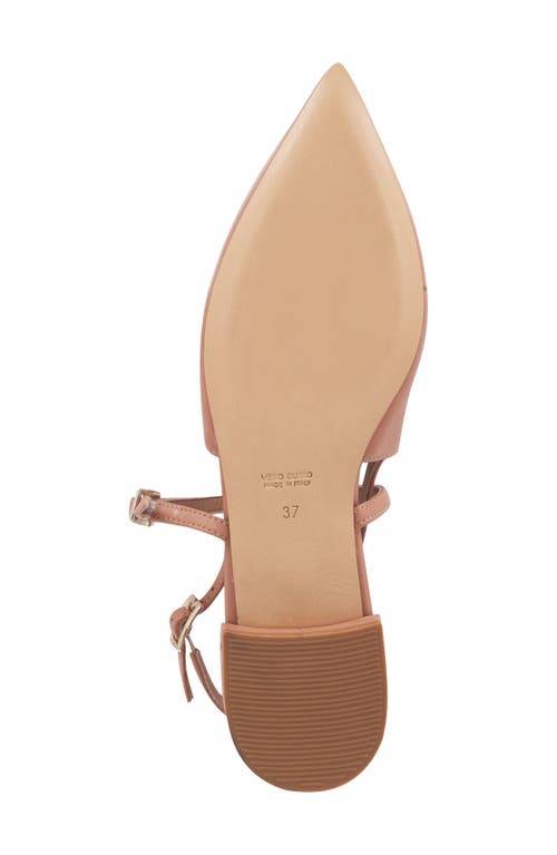 Bruno Magli Martina Slingback Mary Jane Pointed Toe Flat In Tan