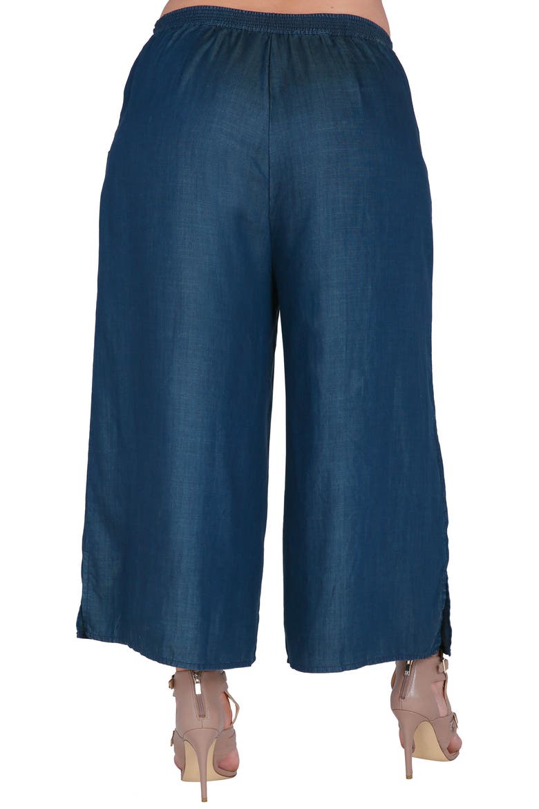 Diana Tencel® Palazzo Pants, Alternate, color, BLUE