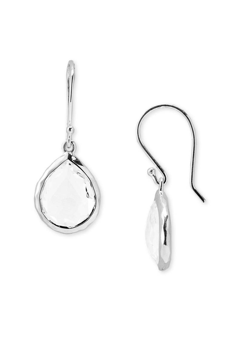 Rock Candy® Teeny Teardrop Earrings, Alternate, color, SILVER