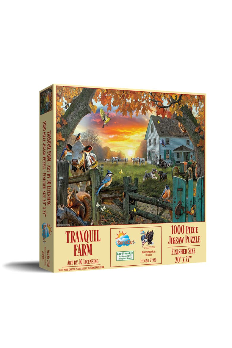 Tranquil Farm 1000 piece Jigsaw Puzzle for Adults, Main, color, Multicolor