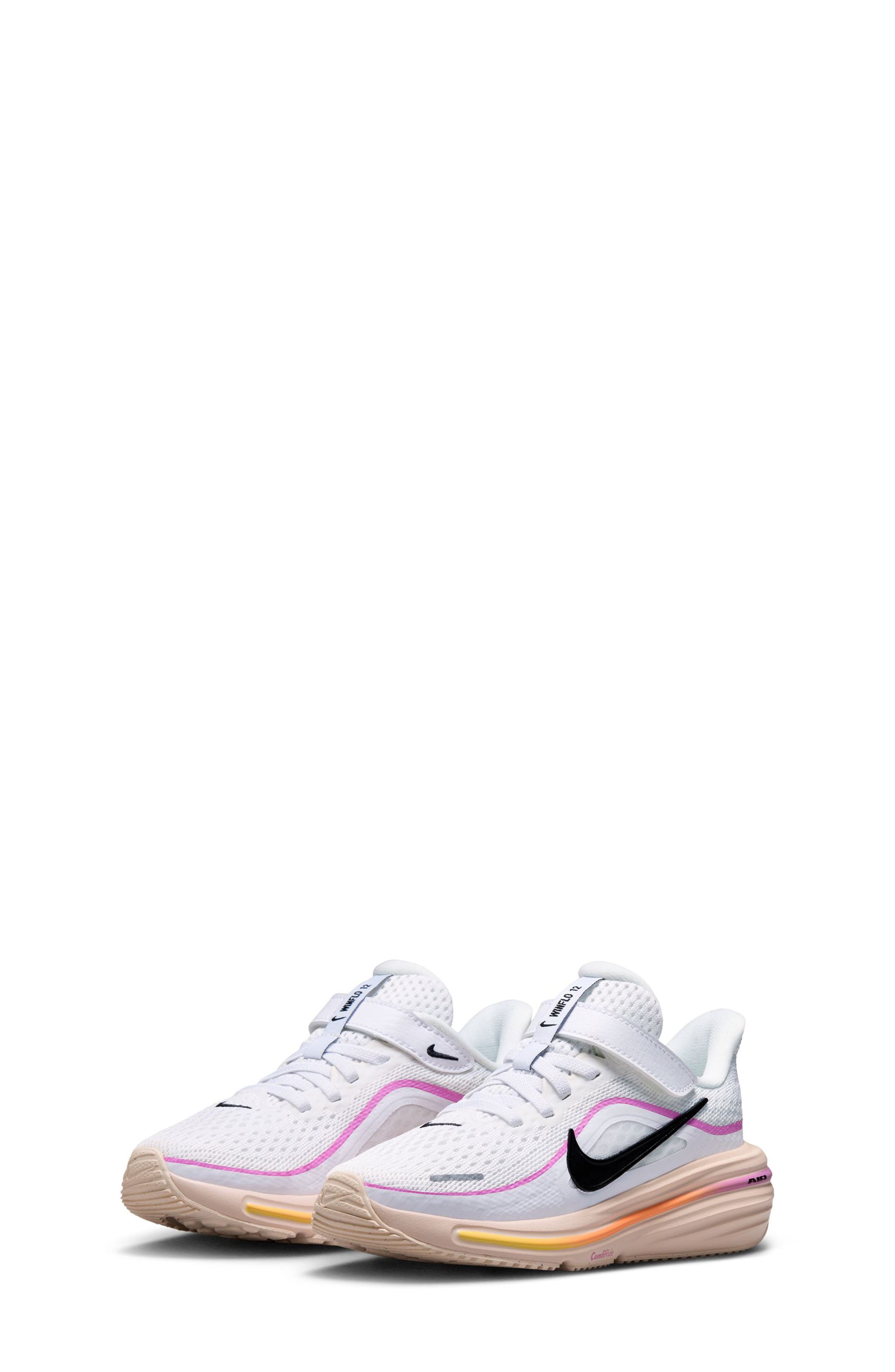 Air Winflo 12 Running Shoe, Main, color, WHITE/ BLACK/ MAGENTA/ CHALK