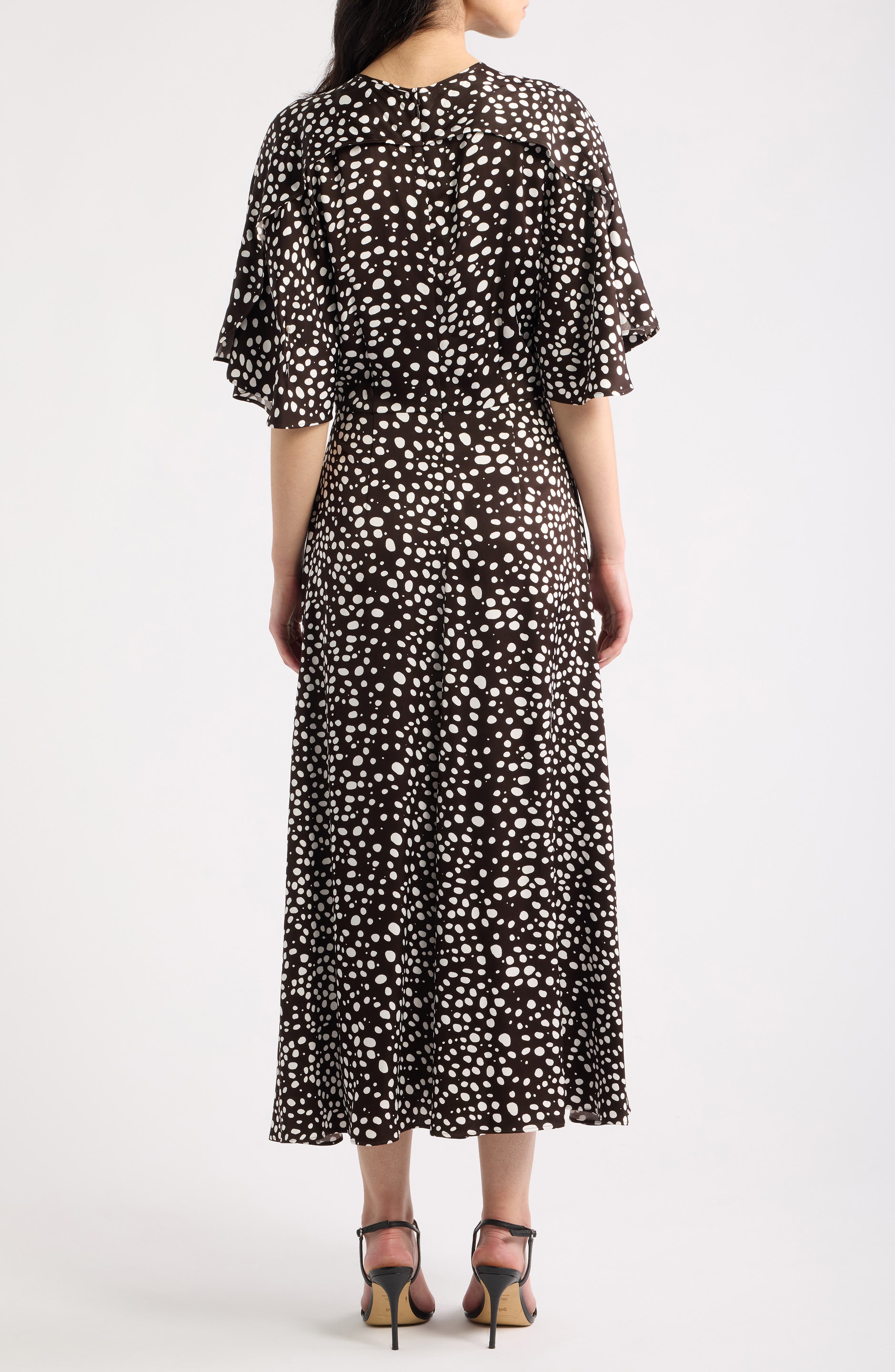 BOSS Donazati Dot Print Midi Dress (Women) | Nordstrom