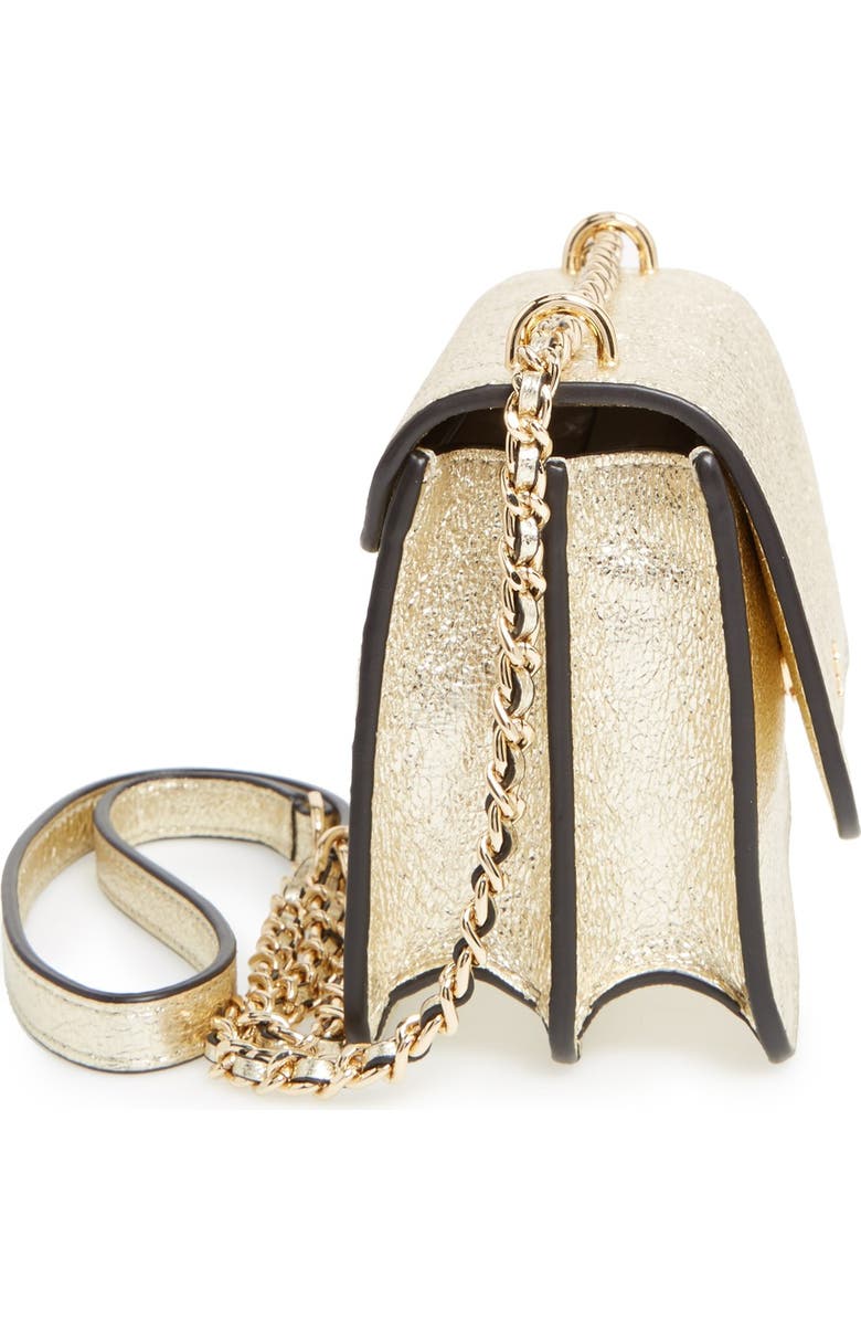 Tory Burch Metallic Leather Shoulder Bag, Alternate, color,