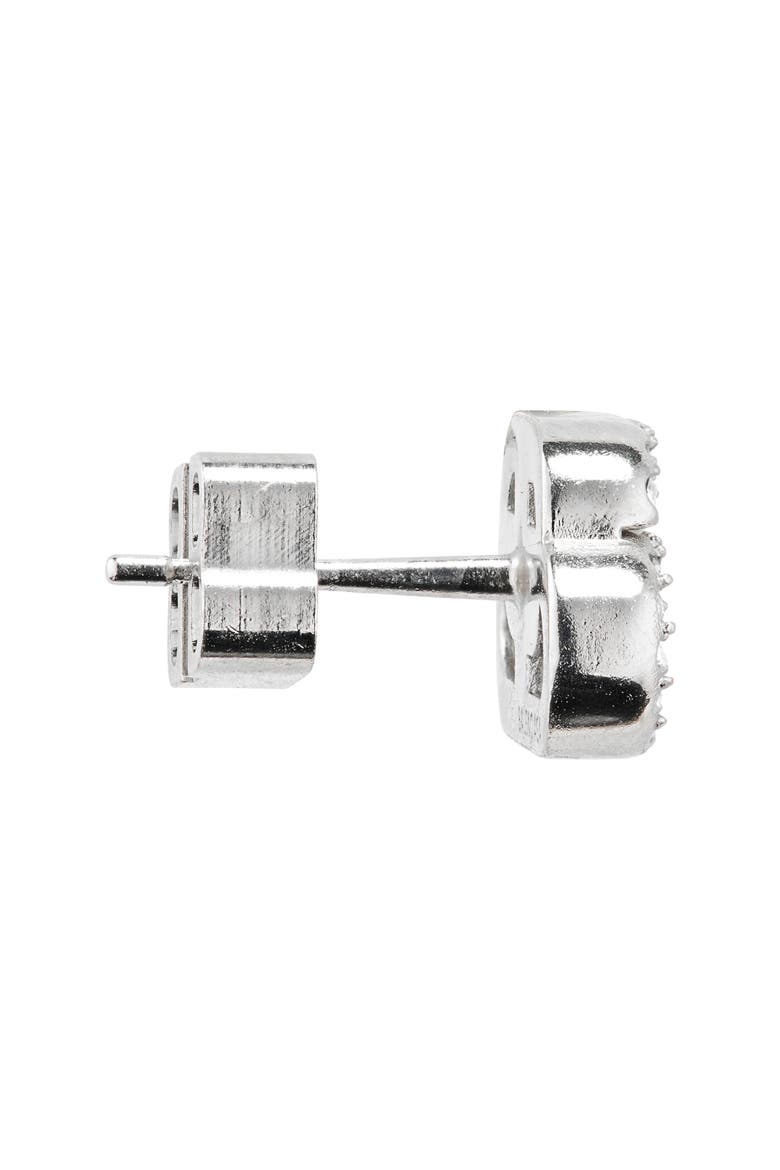 Crystal Interlocking BB Stud Earrings, Alternate, color, SILVER/ CRYSTAL