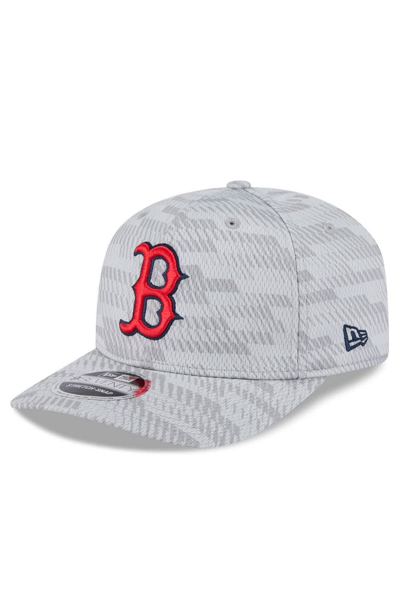 New Era Men's New Era Gray Boston Red Sox 2025 MLB Clubhouse 9SEVENTY Stretch-Snap Hat, Alternate, color, 