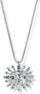 Nadri Stellar Full Halo Cubic Zirconia Pendant Necklace