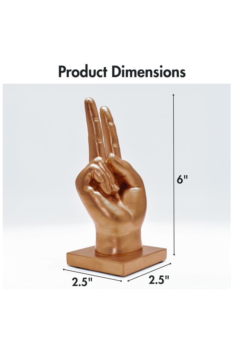 Peace Sign Sculpture, Alternate, color, BRONZE