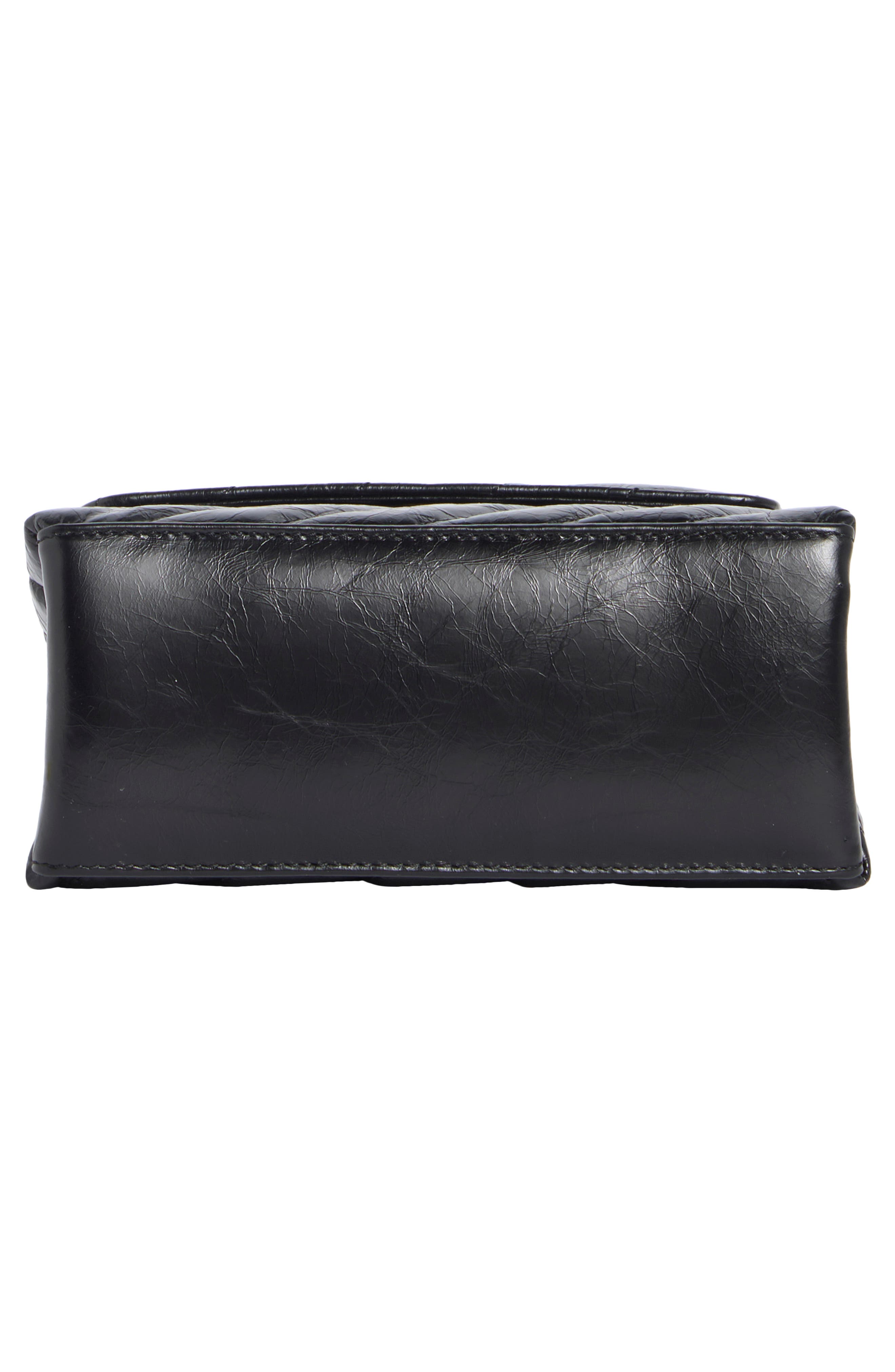 Off-White Jackhammer 17 Matelassé Leather Shoulder Bag, Alternate, color, Black