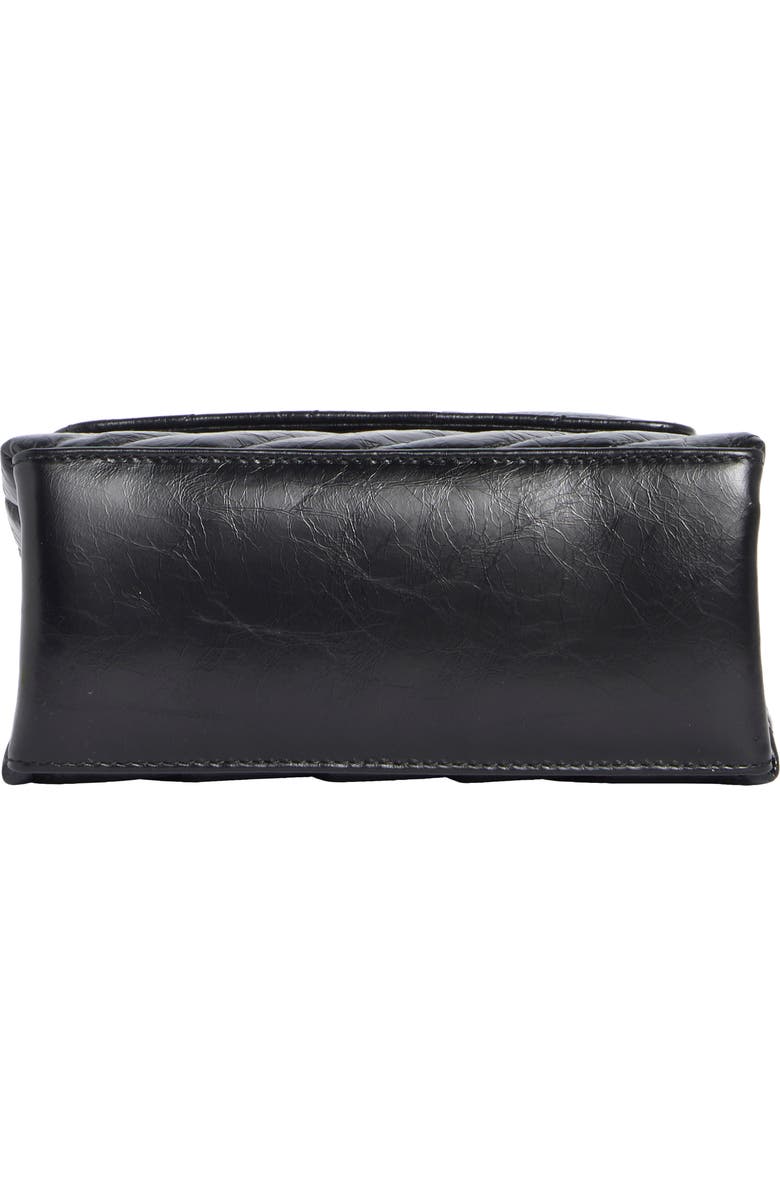 Off-White Jackhammer 17 Matelassé Leather Shoulder Bag, Alternate, color, Black