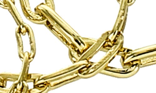 Panacea Set Of 3 Paper Clip Rings In Gold