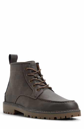 Heritage Lug Faux Leather Moc Toe Boot
