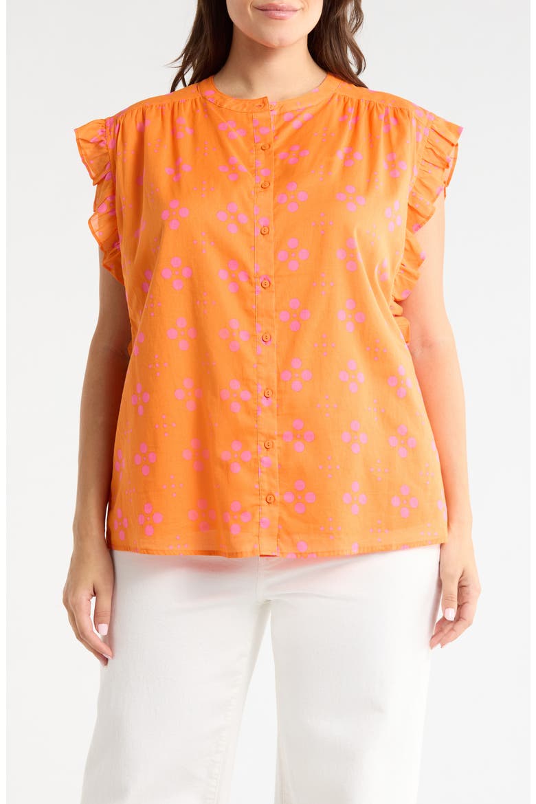 Donna Dot Top, Main, color, ORANGE-PINK
