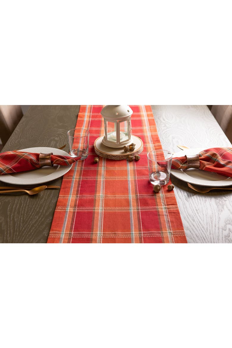 Autumn Spice Plaid Table Runner, Alternate, color, Autumn Spice