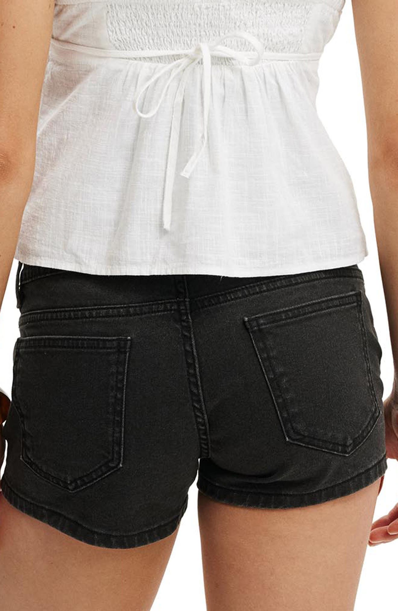 Micro Low Rise Denim Shorts - image 2