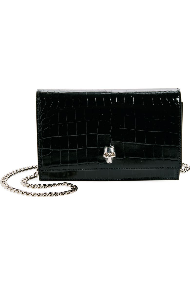 alexander mcqueen mini skull backpack Small Bag in Black/Silver Its compact silhouette lends itself to versatile wearabilitywhether carried during exclusive evenings or elevated daytime eventswhile the smooth leather and detailed embossing ensure durability in everyday use Women's Small Skull Bag in