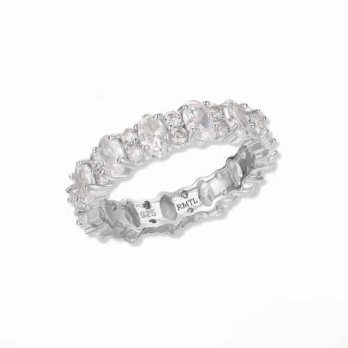 Rachelment Noir Ring In Silver